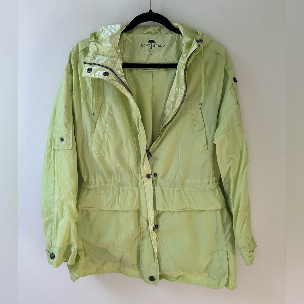 Lime green Lucky Brand wind breaker